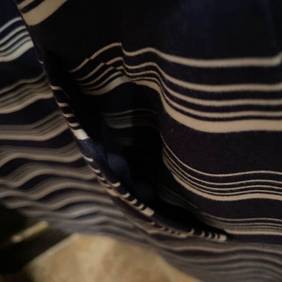 Lands End Blue White Navy Striped midi dress preppy nautical spring summer Sz 2 - Picture 11 of 11